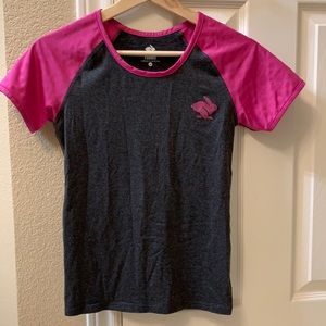 Rabbit running T-shirt.